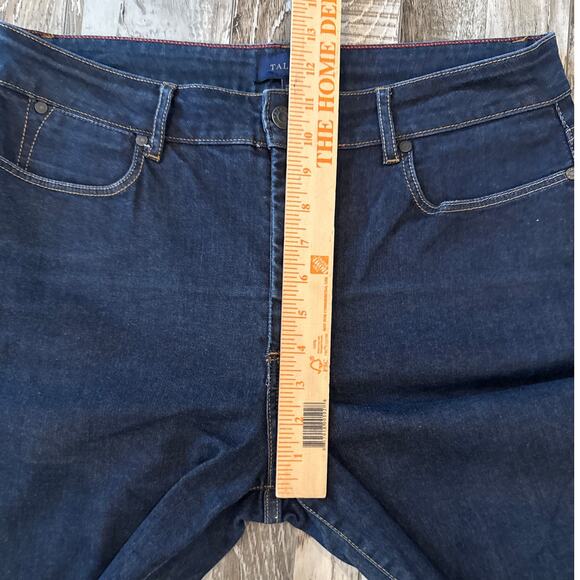 Talbots Straight Leg High Rise Jeans Sz 12 Dark Wash Denim Basic Stretch Casual - Picture 7 of 8